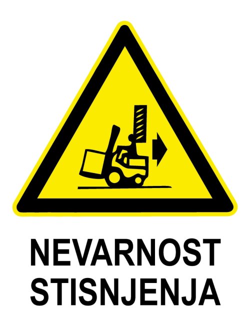 Nevarnost stisnite (različne velikosti)